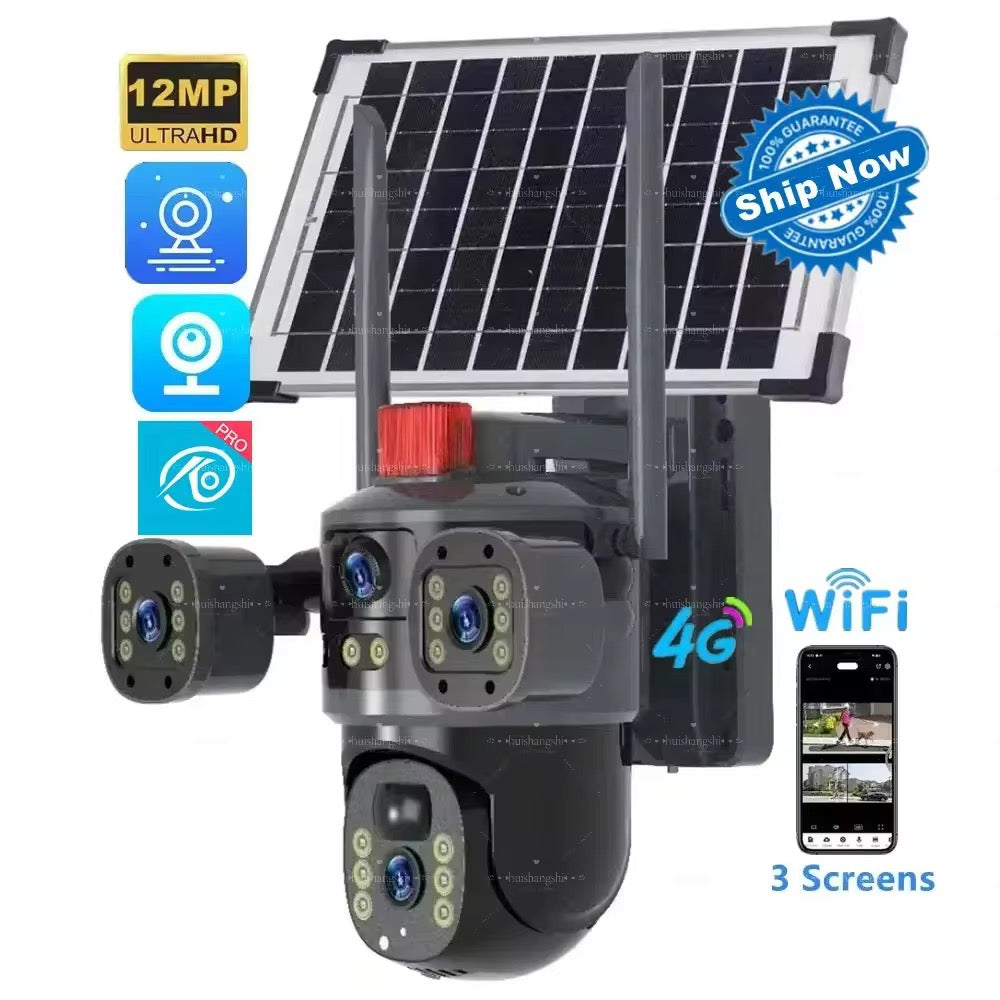 AI 12MP Solar CCTV Camera