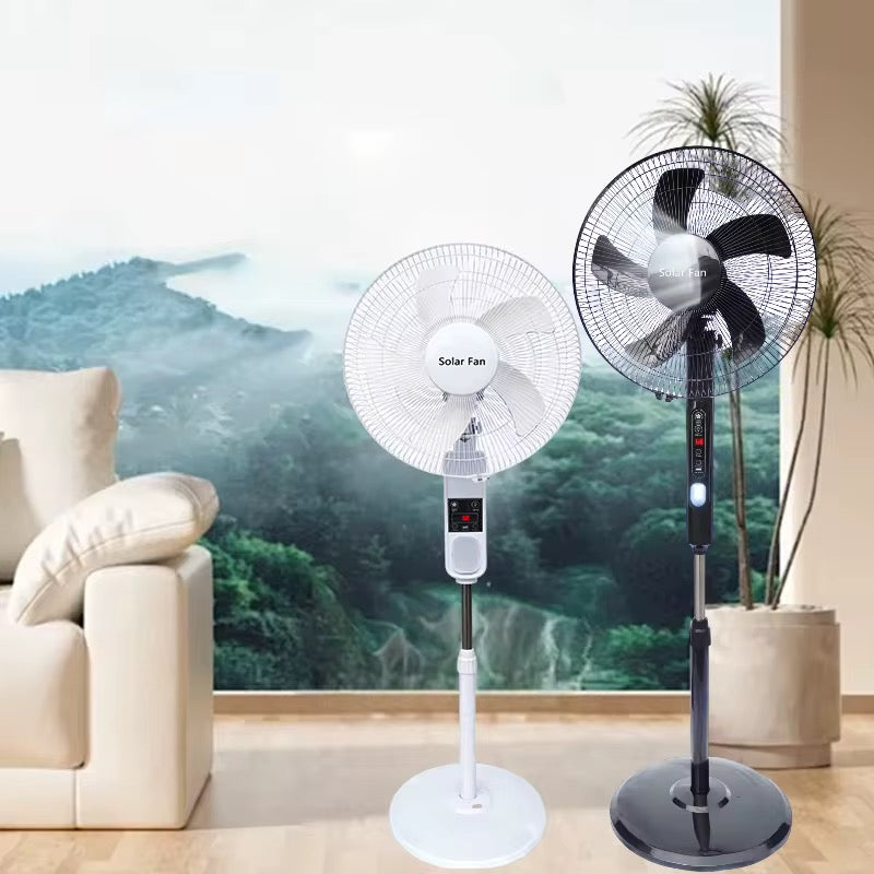 Solar Fan With Panel in black