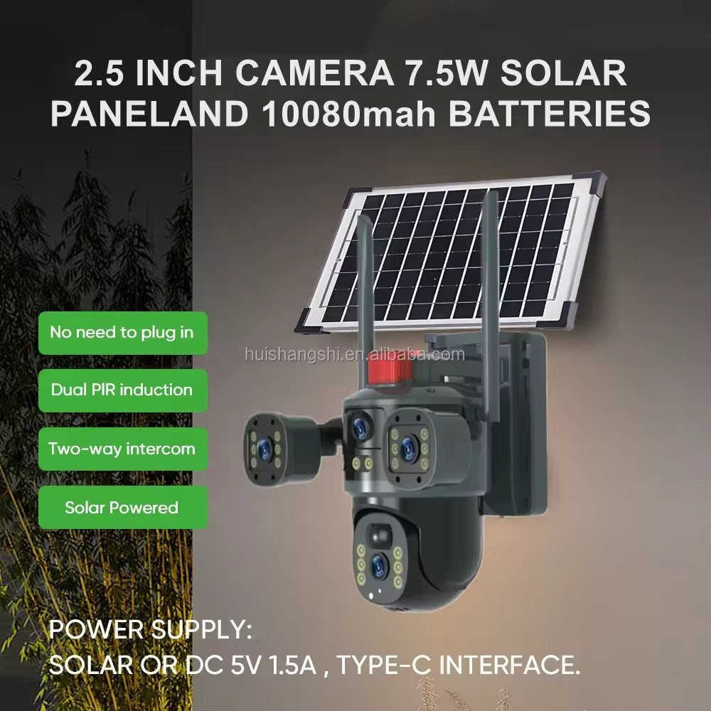 AI 12MP Solar CCTV Camera