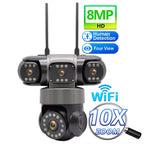 4K wired CCTV camera with AI motion tracking and night vision, 64GB SD card and 5m cable