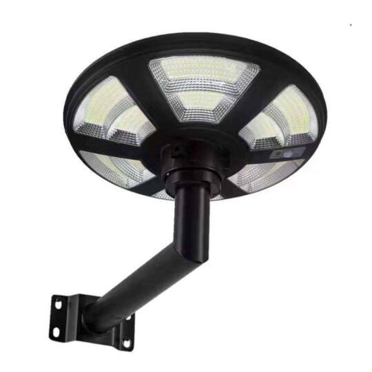 UFO solar street light 1500W with curved metal wall bracket