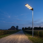 3000W solar street light with motion sensor, remote and metal pole – view 2
