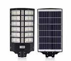 2500W Ultra Solar Street Light shown from the front and back, with the integrated solar panel